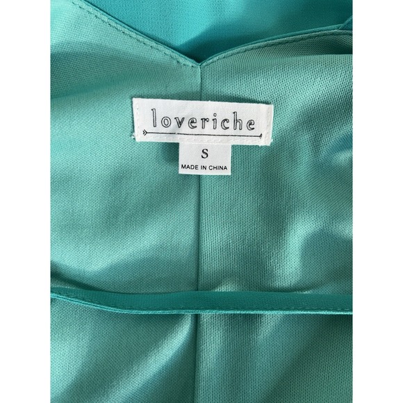 Love Riche Beachy Spring Break Feminine Teal Blue Swing Layered Dress Sz S - Picture 9 of 9
